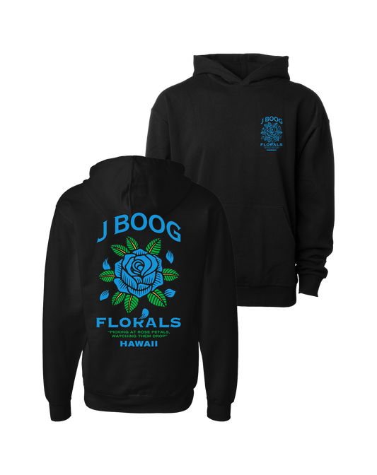 Florals Pullover Hoodie (Black)