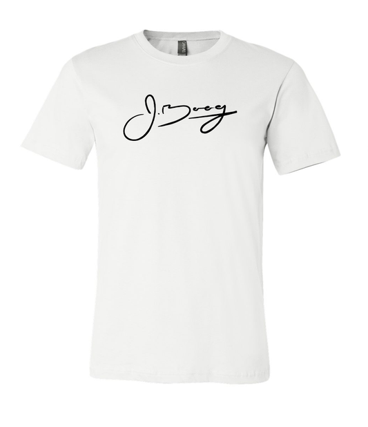 Signature Logo Tee (White w/ Black Print)