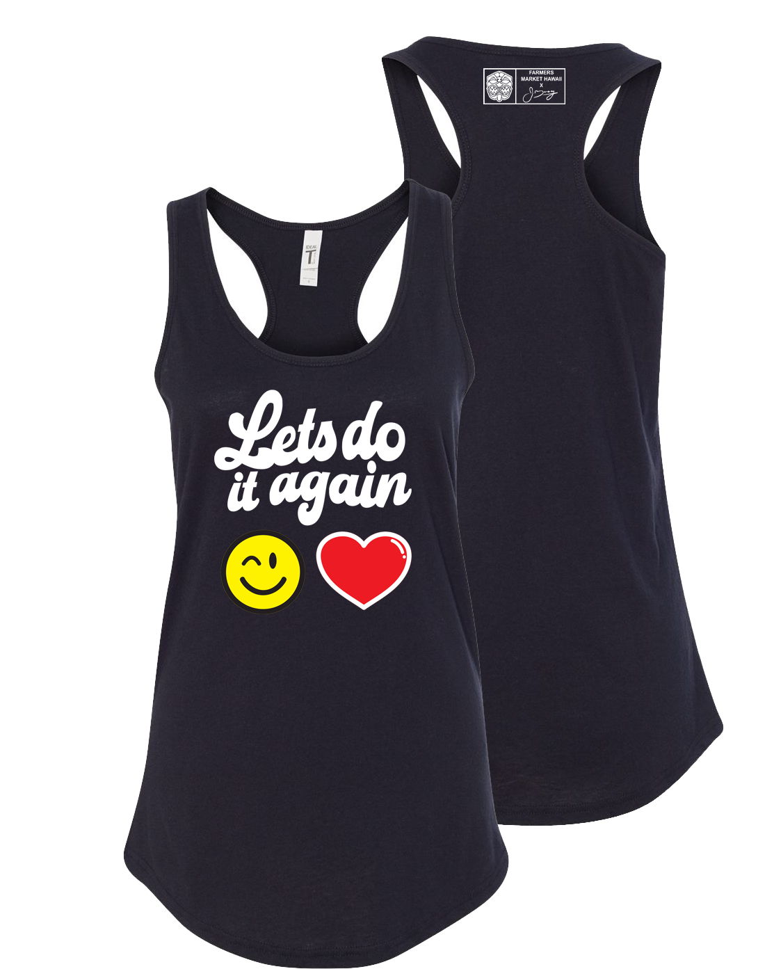 Women's Let’s Do It Again Emoji Tank (Black)
