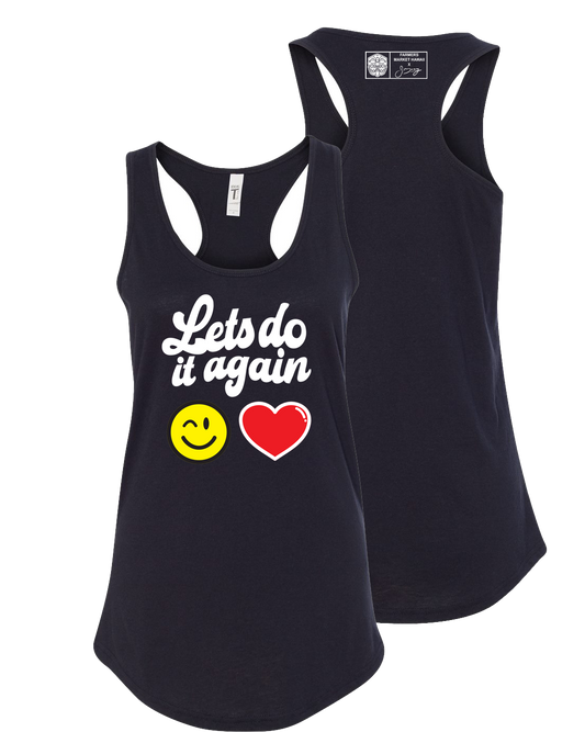 Women's Let’s Do It Again Emoji Tank (Black)